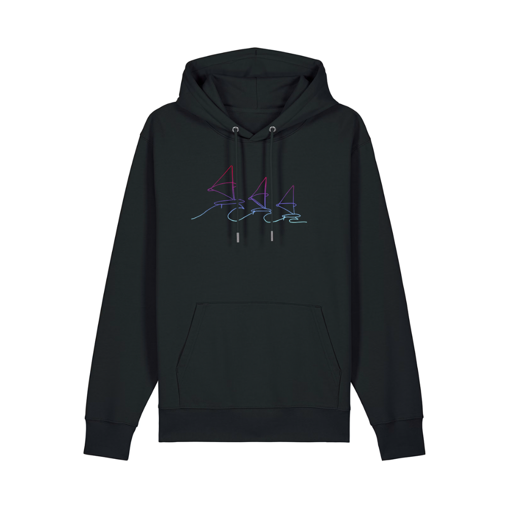 Colorful Logo Hoodie Black