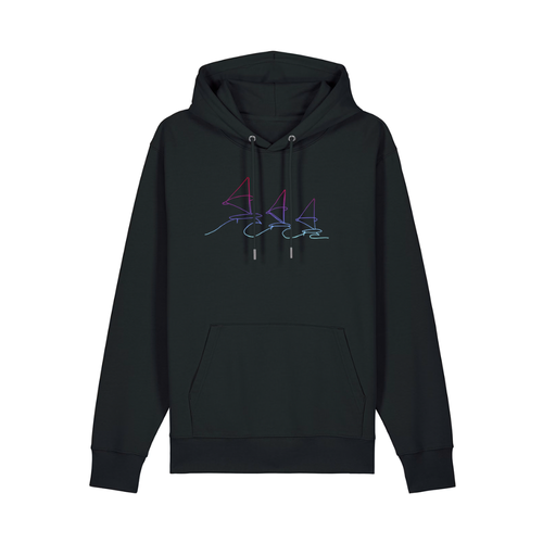 Colorful Logo Hoodie Black