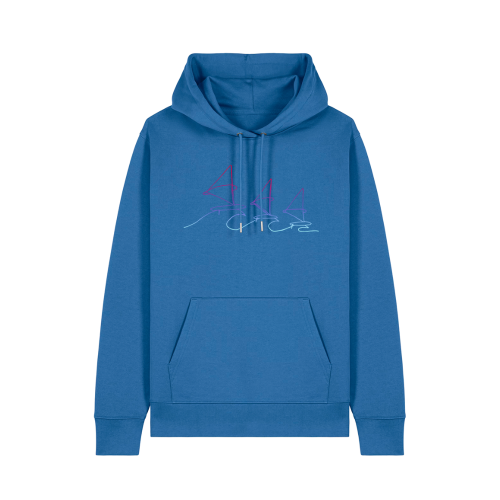 Colorful Logo Hoodie Blue
