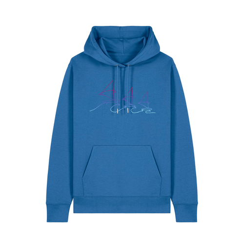 Colorful Logo Hoodie Blue