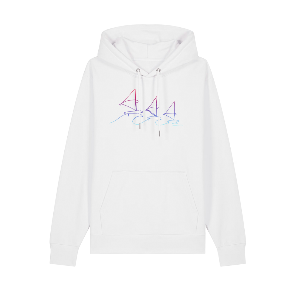 Colorful Logo Hoodie White