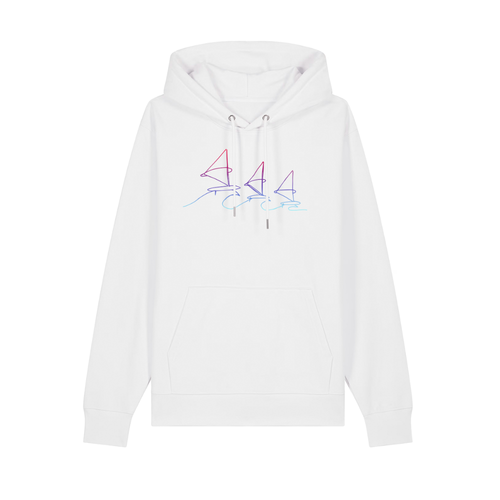 Colorful Logo Hoodie White